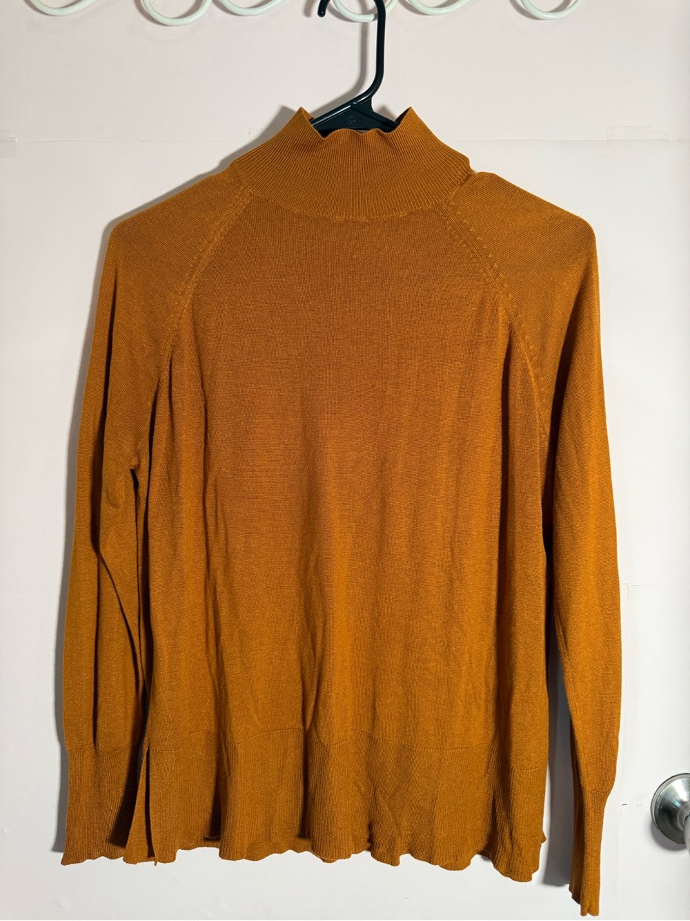 Zara Women's Turtleneck Sweater in Mustard Orange